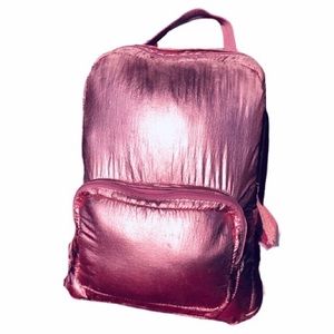 Zara Backpack Rose Gold Metallic Pink Barbie girl fans back to school Gift Shiny